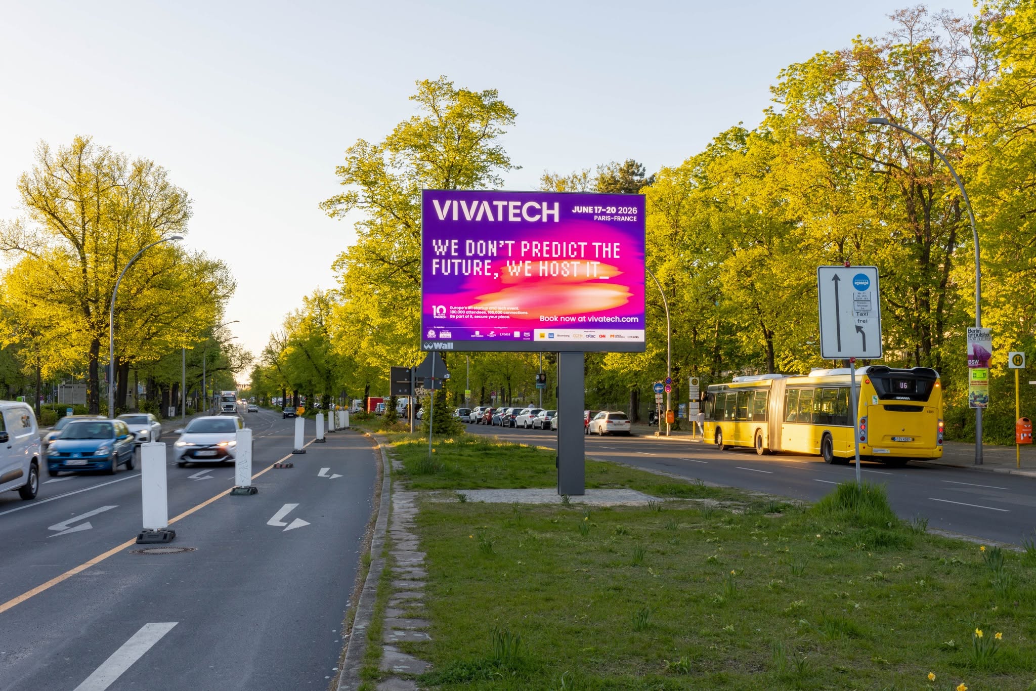VivaTech 2026 event banner and venue branding in Paris